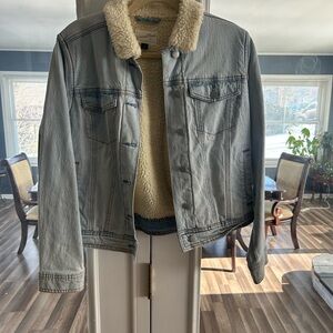 Universal Thread Light Blue Jean Jacket with Sherpa Collar